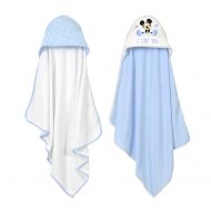 Disney Baby 2 Piece Mickey Mouse Hooded Towel, Blue