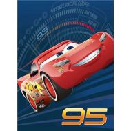 Disney Cars Lightning McQueen Go Lightning Raschel Plush Throw Blanket, Twin Size Measures 60 inches by 80 inches