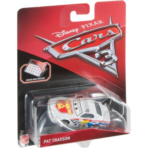  Disney Cars Toys Disney Cars and Pixar Cars Pat Traxson Die cast Vehicle, Miniature, Collectible Racecar Automobile Toys Based on Cars Movies, For Kids Age 3 and Older, Multicolor, DXV80