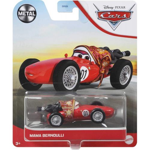  Disney Cars Toys Disney Cars Mama Bernoulli, Miniature, Collectible Racecar Automobile Toys Based on Cars Movies, for Kids Age 3 and Older, Multicolor