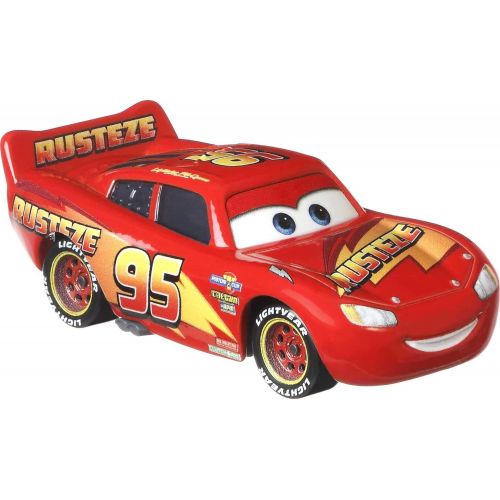  Disney Cars Toys Rust eze Lightning McQueen, Miniature, Collectible Racecar Automobile Toys Based on Cars Movies, for Kids Age 3 and Older, Multicolor