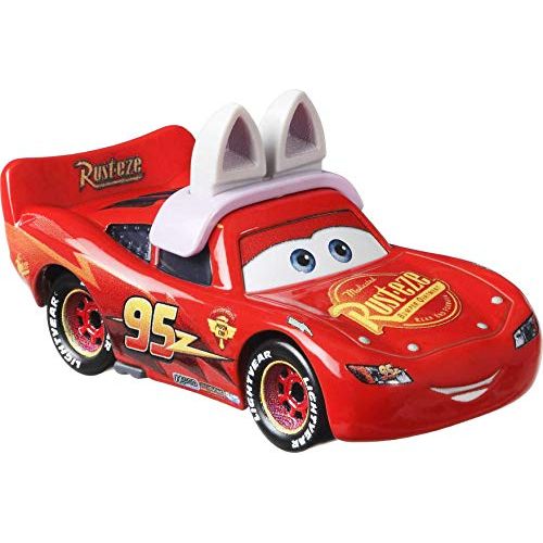  Disney Cars Toys Disney Cars and Pixar Cars Lightning McQueen as Easter Buggy, Miniature, Collectible Racecar Automobile Toys Based on Cars Movies, for Kids Age 3 and Older, Multicolor