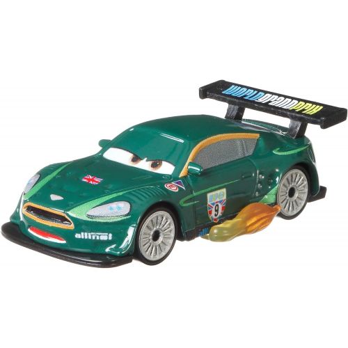  Disney Cars Toys Disney Pixar Cars Nigel Gearsley with Flames Die cast Character Vehicles, Miniature, Collectible Racecar Automobile Toys Based on Cars Movies, for Kids Age 3 and Older