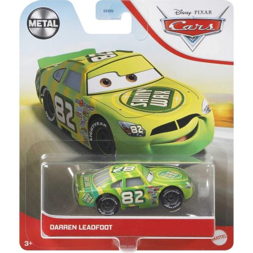  Disney Cars Toys Disney Cars Darren Leadfoot, Miniature, Collectible Racecar Automobile Toys Based on Cars Movies, for Kids Age 3 and Older, Multicolor