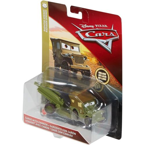  Disney Cars Toys Disney Pixar Cars Sarge with Cannon Die Cast Vehicle