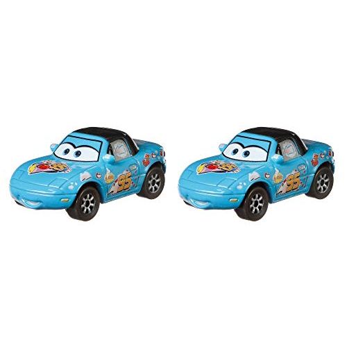  Disney Cars Toys Disney Pixar Cars 3 Dinoco Mia & Dinoco Tia 2 Pack, 1:55 Scale Die Cast Fan Favorite Character Vehicles for Racing and Storytelling Fun, Gift for Kids Age 3 and Older