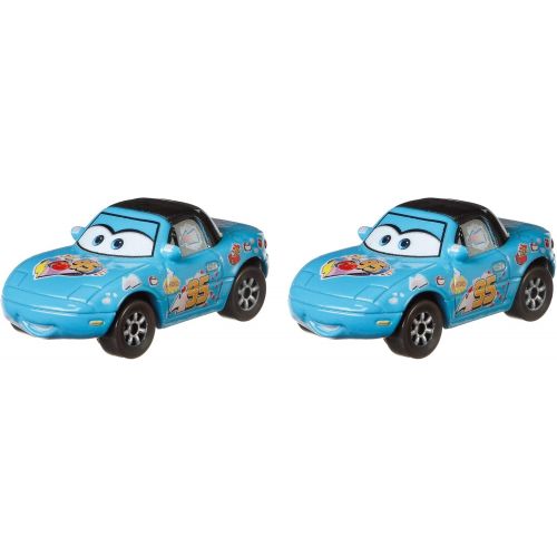  Disney Cars Toys Disney Pixar Cars 3 Dinoco Mia & Dinoco Tia 2 Pack, 1:55 Scale Die Cast Fan Favorite Character Vehicles for Racing and Storytelling Fun, Gift for Kids Age 3 and Older