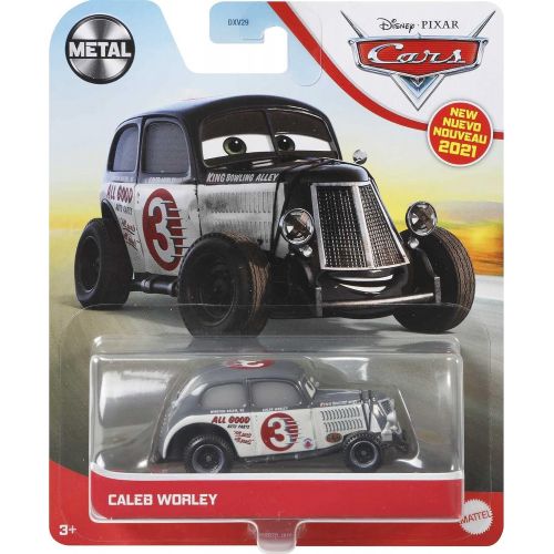  Disney Cars Toys Disney and Pixar Cars Caleb Worley, Miniature, Collectible Racecar Automobile Toys Based on Cars Movies, for Kids Age 3 and Older
