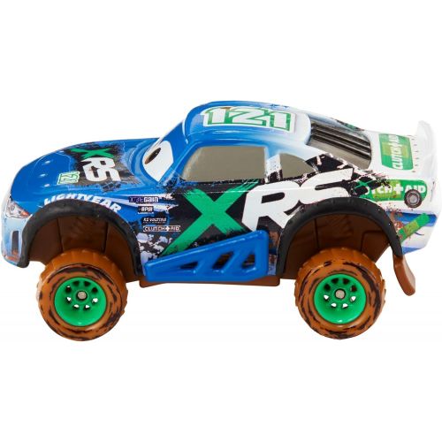  Disney Cars Toys Mattel Disney Pixar Cars XRS Mud Racing Dino Draftsky Vehicle 155 Scale Die Casts, Real Suspensions, Off Road, Dirt Splashed Design, All Terrain Wheels, Ages 3 and upa€?