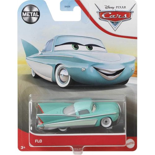  Disney Cars Toys Disney Cars Flo, Miniature, Collectible Racecar Automobile Toys Based on Cars Movies, for Kids Age 3 and Older, Multicolor