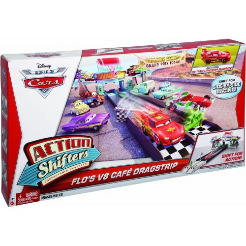 Disney Cars Toys Disney Pixar Cars Action Shifters Flos V8 Cafe Dragstrip Playset