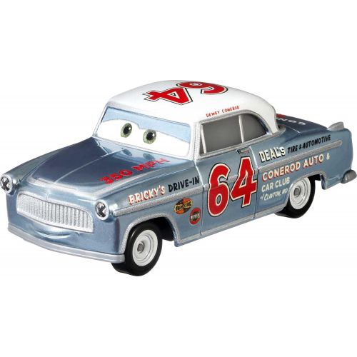  Disney Cars Toys and Pixar Cars Dewey Conerod, Miniature, Collectible Racecar Automobile Toys Based on Cars Movies, for Kids Age 3 and Older,Multicolor