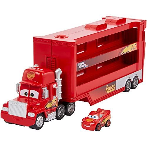  Disney Cars Toys Disney Pixar Cars Disney Pixar Cars Minis Transporter with Vehicle, Kids Birthday Gift for Ages 4 Years and Older