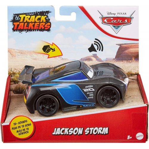  Disney Cars Toys Disney Pixar Cars Track Talkers Jackson Storm, 6 in, Authentic Favorite Movie Character Sound Effects Vehicle, Fun Gift for Kids Aged 3 Years and Older