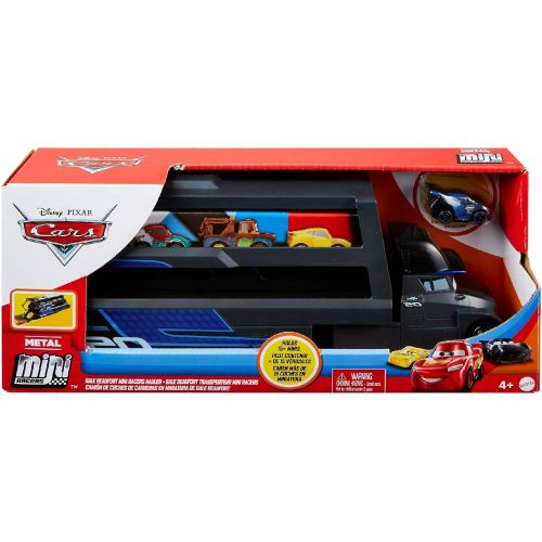  Disney Cars Toys Disney Pixar Cars Disney Pixar Cars Minis Transporter with Vehicle, Kids Birthday Gift for Ages 4 Years and Older