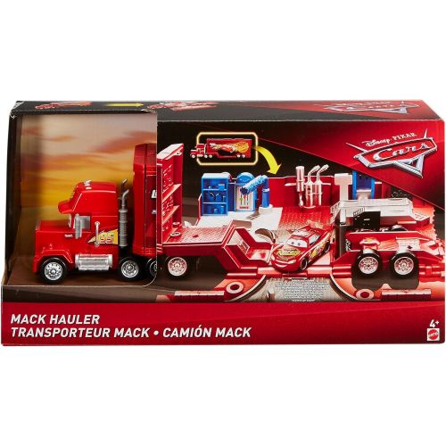  Disney Cars Toys DisneyPixar Cars Mack Hauler, Movie Playset, Toy Truck and Transporter, Racing Details for Story and Competition Play, Ages 4 and Up