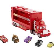Disney Cars Toys Disney Pixar Cars Mack Mini Racers Hauler with 5 Miniature Metal Vehicles, Lightning McQueen’s Transporter, Birthday Gift for Kids, Ages 4 Years and Older
