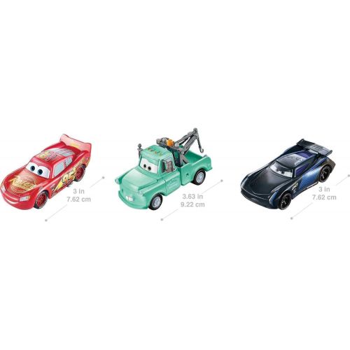  Disney Cars Toys Disney Pixar Cars Color Changers Lightning McQueen, Mater & Jackson Storm 3 Pack, Gift for Kids Age 3 Years and Older