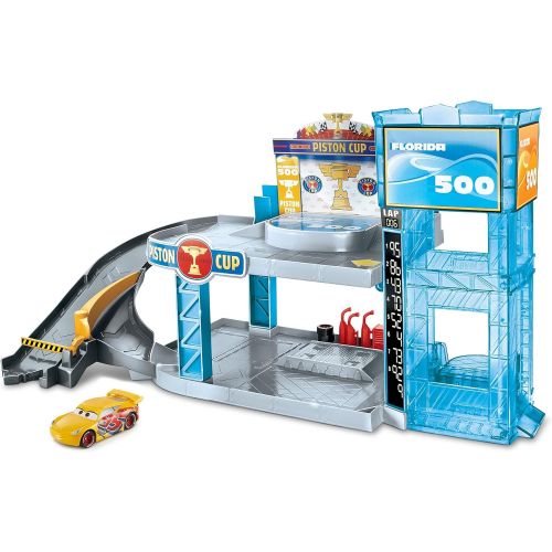  Disney Cars Toys Disney Pixar Cars Florida 500 Racing Garage [Amazon Exclusive]