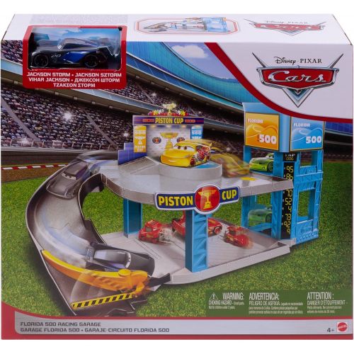  Disney Cars Toys Disney Pixar Cars Florida 500 Racing Garage [Amazon Exclusive]