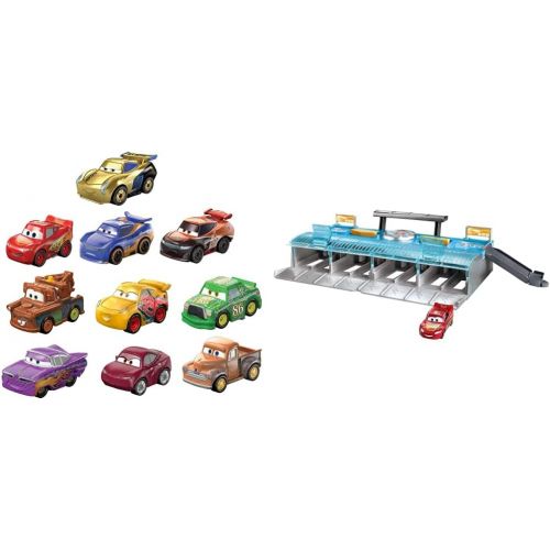  Disney Cars Toys Disney and Pixar Cars Mini Racers Derby Racers Series 10-Pack, Small Metal Movie Vehicles for Competition and Story Play, Wide Character Variety, Authentic Details & Ultimate Launc