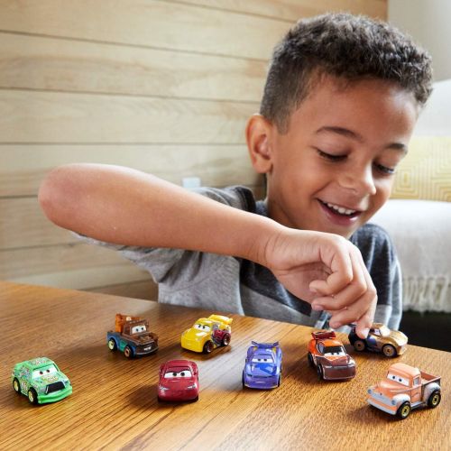  Disney Cars Toys Disney and Pixar Cars Mini Racers Derby Racers Series 10-Pack, Small Metal Movie Vehicles for Competition and Story Play, Wide Character Variety, Authentic Details & Ultimate Launc