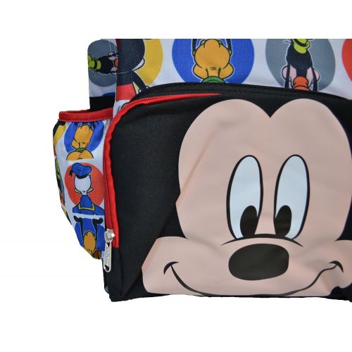  Disney Licensed Products Disney Assorted Front Big Face Printed All Over Childrens Backpack 16 Inch