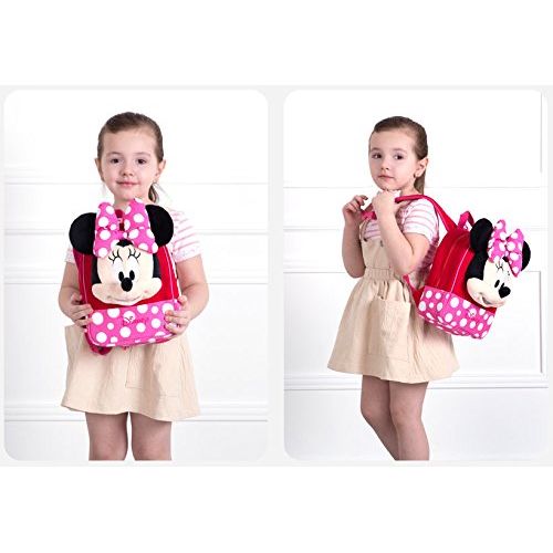  DisneyBagStore Disney Mickey Minnie Mouse Finger Backpack with Safety Harness for Toddler Children