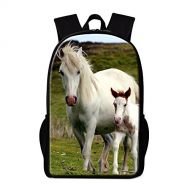 Dispalang Cool Horse Printing School Backpack for Children Animal Back Pack Girls Bookbags