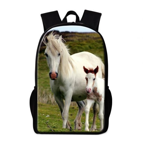  Dispalang Cool Horse Printing School Backpack for Children Animal Back Pack Girls Bookbags