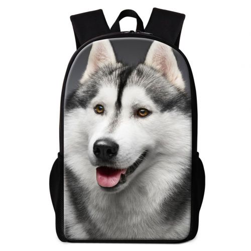  Dispalang Cute Dog Printing School Backpack for Children Cool Animal Back Pack Girls Polyester Bookbags