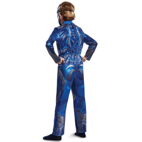  Power Rangers Blue Ranger Classic Child Halloween Costume, One Size, L (10-12)