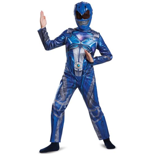  Power Rangers Blue Ranger Classic Child Halloween Costume, One Size, L (10-12)