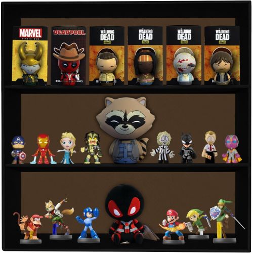  Display Geek, Inc. 4 Pack, Display Geek Exclusive Stackable Toy Shelves for 4 in. Funko Pop Vinyl Collectible Figures, Black Corrugated Cardboard