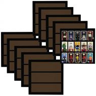10 Pack Display Geek Stackable Toy Shelves for 4 in. Vinyl Collectible Figures, Black Corrugated Cardboard