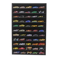 DisplayGifts Hot Wheels Matchbox 1/64 Scale Model Cars Display Case Cabinet - NO Door (Black) HW10-BL