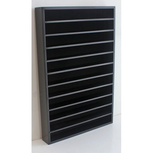  DisplayGifts Hot Wheels Matchbox 164 Scale Model Cars Display Case Cabinet - NO Door (Black) HW10-BL