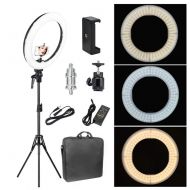 ZOMEi Zomei 12-inch Inner14-inch Outer LED Ring Light 36W 5500K Lighting Kit with Tripod Stand Ball Head and Phone Adapter for Camera Smartphone YouTube Video Shooting