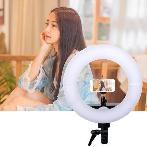  ZOMEi Zomei 12-inch Inner14-inch Outer LED Ring Light 36W 5500K Lighting Kit with Tripod Stand Ball Head and Phone Adapter for Camera Smartphone YouTube Video Shooting
