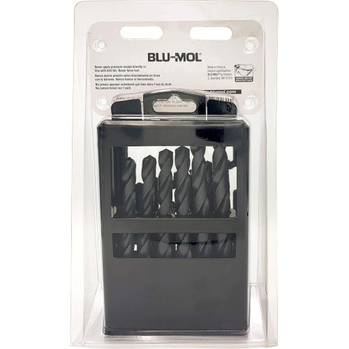  Disston E0102600 Blu-Mol Oxide Drill Bit Sets, Metal index case, Black, 29-Piece