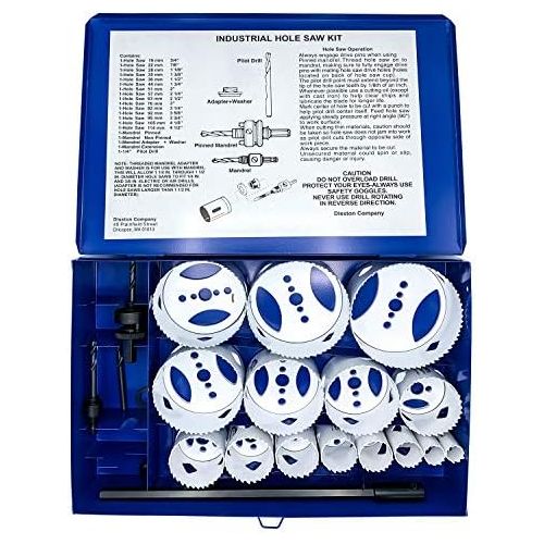  Disston E0212171 Boxed Blu-Mol Xtreme Bi-Metal Hole Saw Industrial Kits, 20-Piece