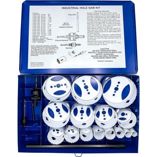  Disston E0212171 Boxed Blu-Mol Xtreme Bi-Metal Hole Saw Industrial Kits, 20-Piece