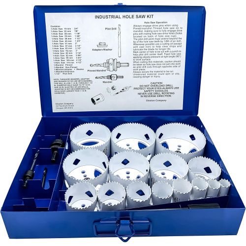  Disston E0212171 Boxed Blu-Mol Xtreme Bi-Metal Hole Saw Industrial Kits, 20-Piece