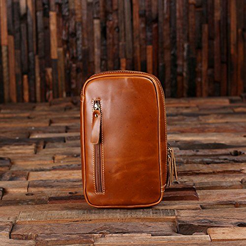  Distinctive Goods DG Polished Leather Travel Toiletry Bag, Wash Kit for Men, Groomsmen and Travellers