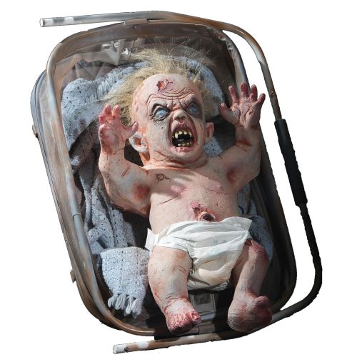  Distortions UHC Scary Haunted House Animated Zombie Baby Party Decoration Halloween Prop