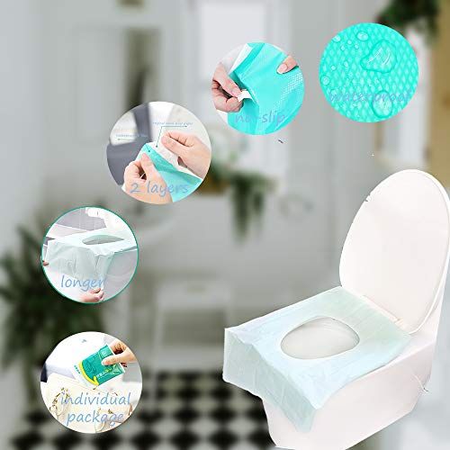  [아마존베스트]Jassary Disposable Toilet Seat Covers, 30 Pcs Toilet Seat Covers for Travel Accessories (15.8×23.6 inch), Extra Large...