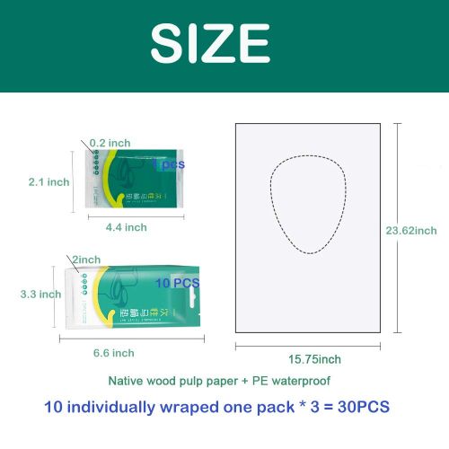  [아마존베스트]Jassary Disposable Toilet Seat Covers, 30 Pcs Toilet Seat Covers for Travel Accessories (15.8×23.6 inch), Extra Large...