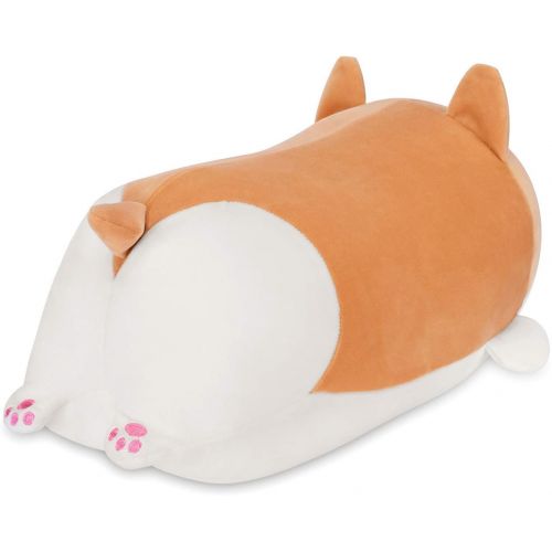  [아마존베스트]Ditucu Corgi Stuffed Animal Toy - Cute Shiba Inu & Akita Dog Plush Pillow, Plush Toy Best Gifts for Girl and Boy, Can Be Used for Bed and Sofa Chair （Corgi, Brown Round Eye, 11.8）