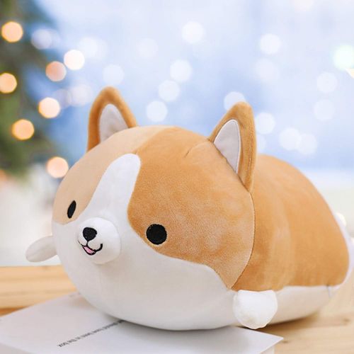  [아마존베스트]Ditucu Corgi Stuffed Animal Toy - Cute Shiba Inu & Akita Dog Plush Pillow, Plush Toy Best Gifts for Girl and Boy, Can Be Used for Bed and Sofa Chair （Corgi, Brown Round Eye, 11.8）