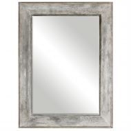 Diva At Home 64 Hand Forged Distressed Rust Gray with Aged Gray Wash Rectangular Wall Mirror